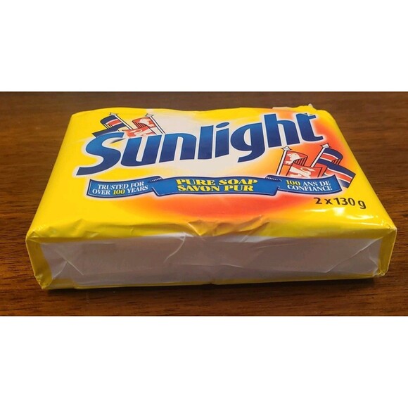 NOS Sunlight PURE SOAP Laundry Detergent Bar 2 x 130 g Made in Canada Multi Avl - Picture 10 of 10